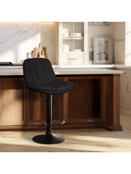 Taburete de bar Tela Laurel, negro Taburete de bar Tela Laurel, negro