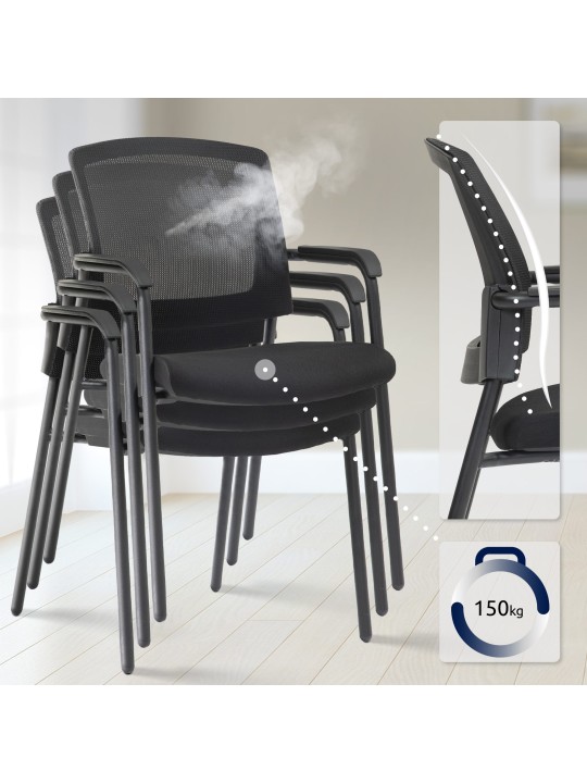 Silla de visita Volga, negro Silla de visita Volga, negro