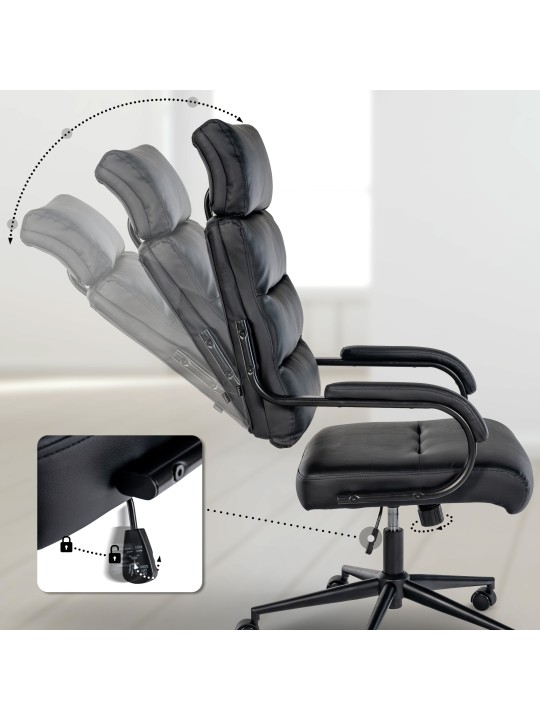 Silla de oficina Campo, negro/negro