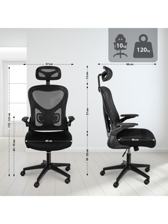 Silla de oficina Roseburg, negro