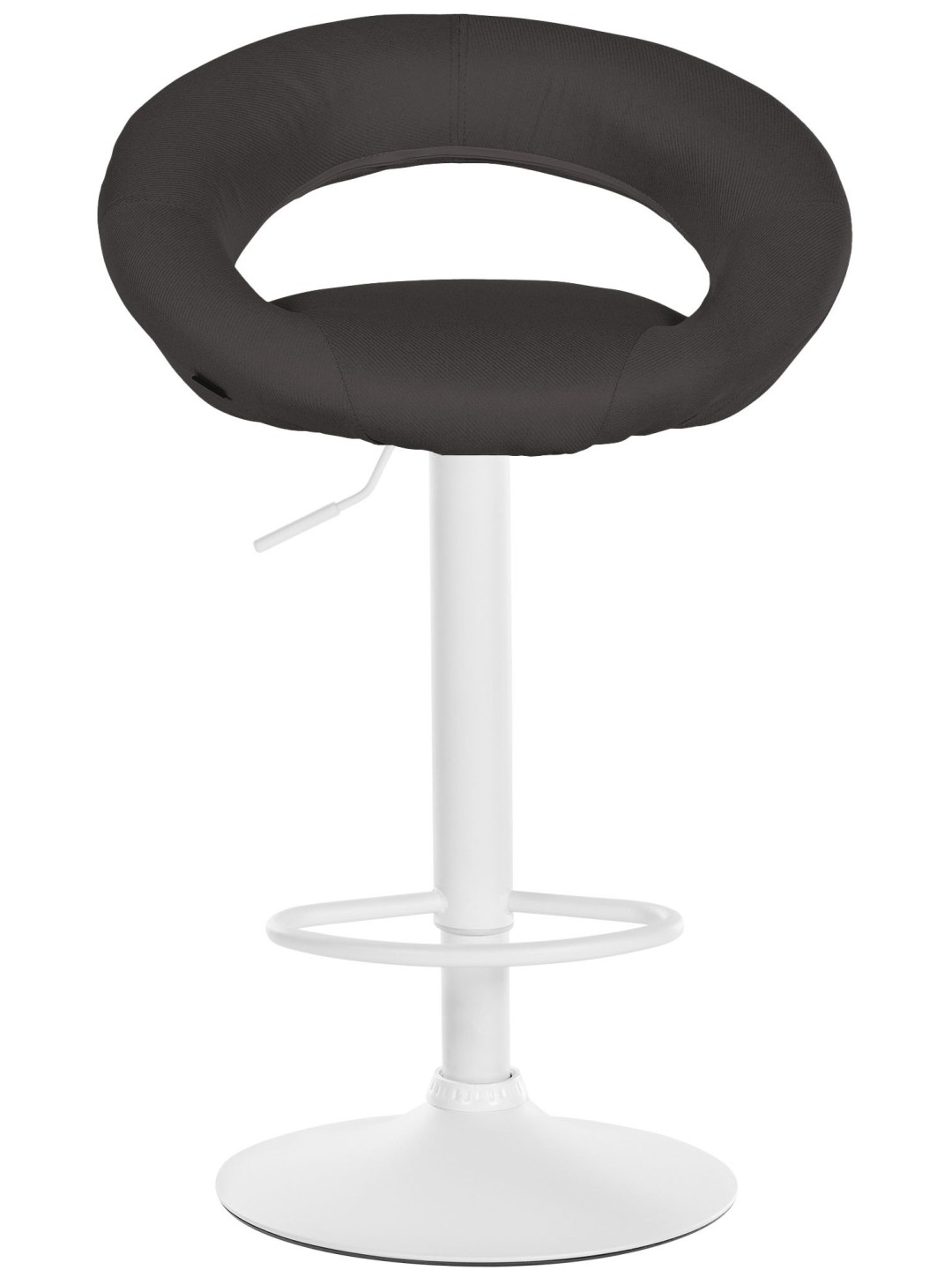 Taburete de bar Olinda tela, gris oscuro