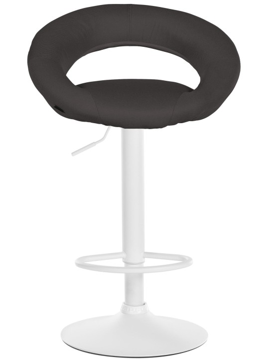 Taburete de bar Olinda tela, gris oscuro