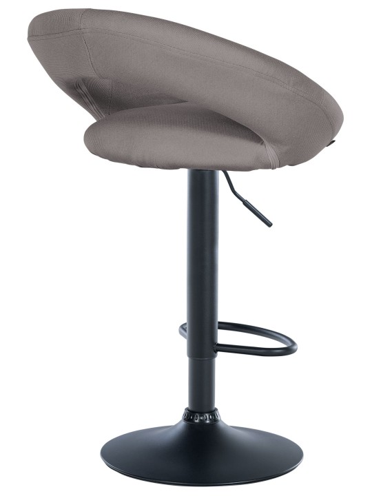 Juego de 2 taburetes de bar Olinda tela, gris Juego de 2 taburetes de bar Olinda tela, gris