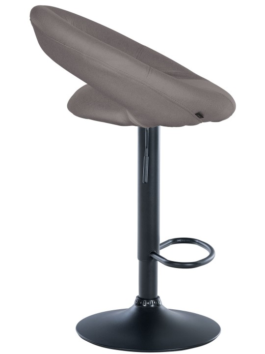 Juego de 2 taburetes de bar Olinda tela, gris Juego de 2 taburetes de bar Olinda tela, gris