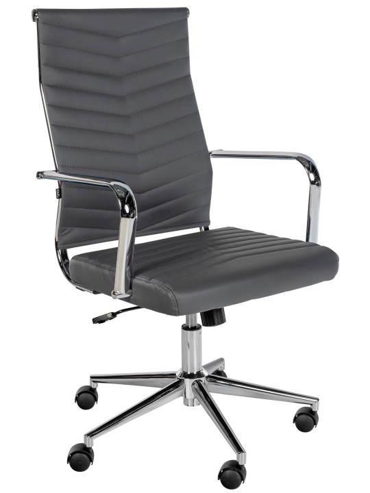 Silla de oficina Canby piel sintética, gris Silla de oficina Canby piel sintética, gris