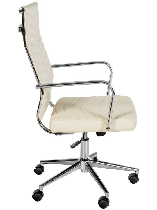 Silla de oficina Canby piel sintética, crema Silla de oficina Canby piel sintética, crema