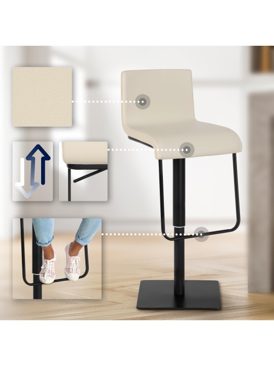 Taburete de bar Limon B, crema