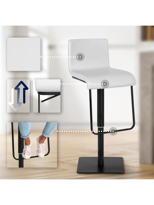 Taburete de bar Limon B, blanco