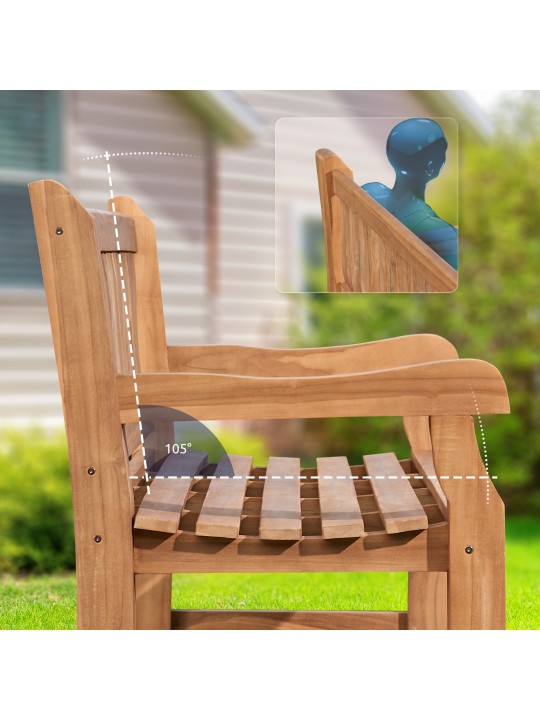 Banco de teca Jackson V2 150 cm, teca Banco de teca Jackson V2 150 cm, teca