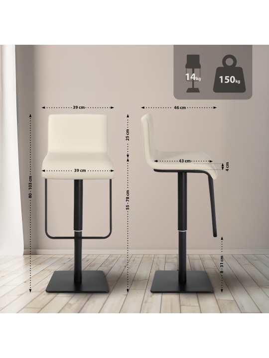 Taburete de bar Limon B, crema