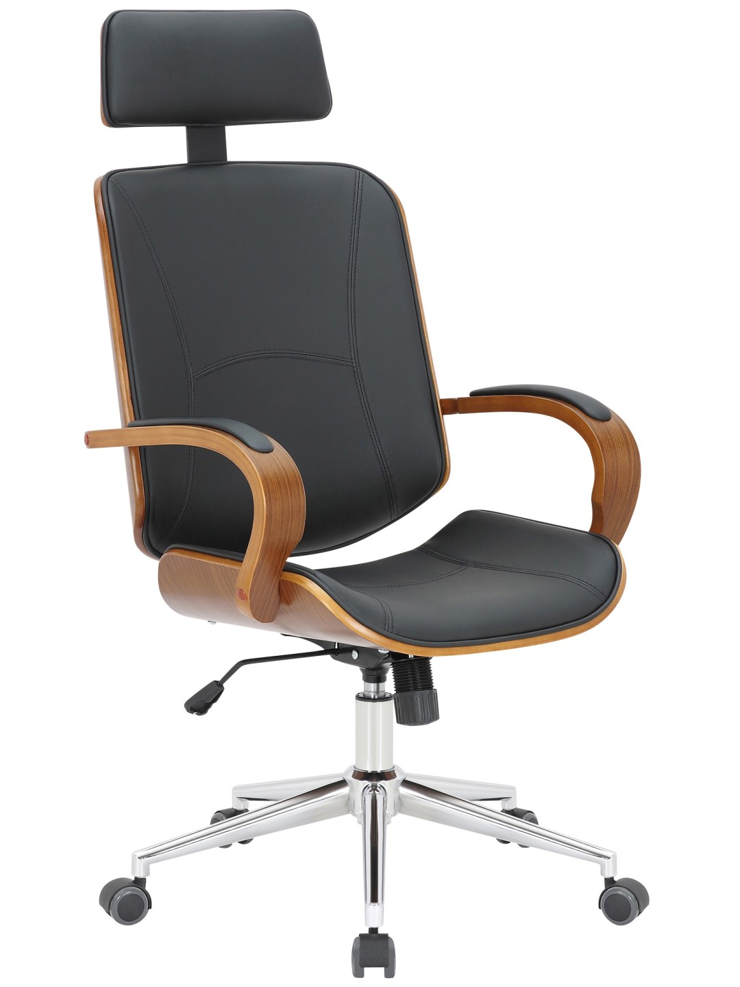 Silla de oficina Dayton, nogal/negro