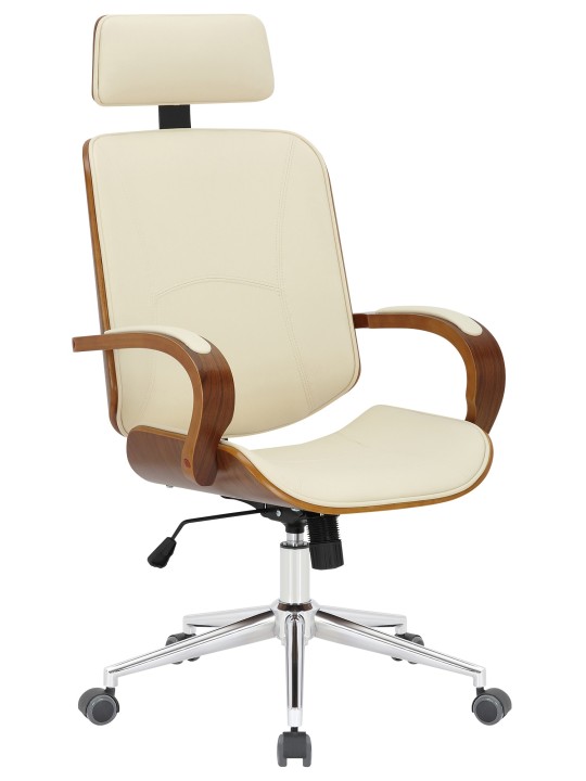 Silla de oficina Dayton, nogal/crema Silla de oficina Dayton, nogal/crema