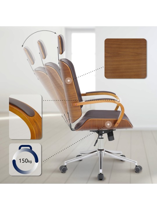Silla de oficina Dayton, nogal/marrón Silla de oficina Dayton, nogal/marrón