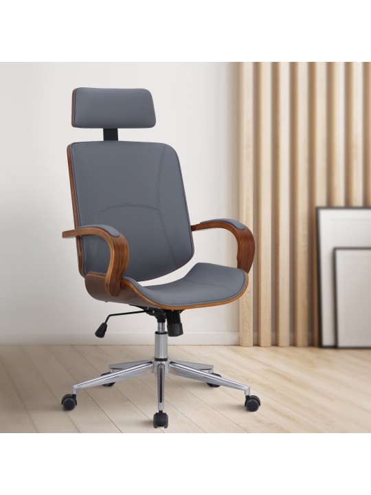 Silla de oficina Dayton, nogal/gris Silla de oficina Dayton, nogal/gris