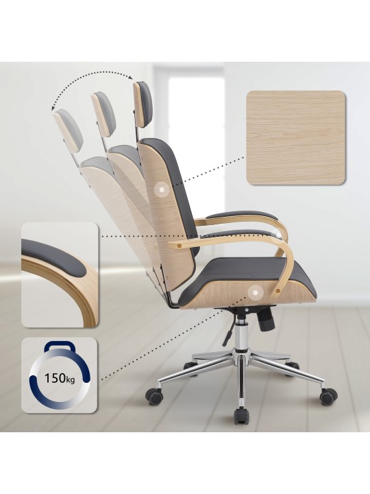 Silla de oficina Dayton, natura/grau Silla de oficina Dayton, natura/grau