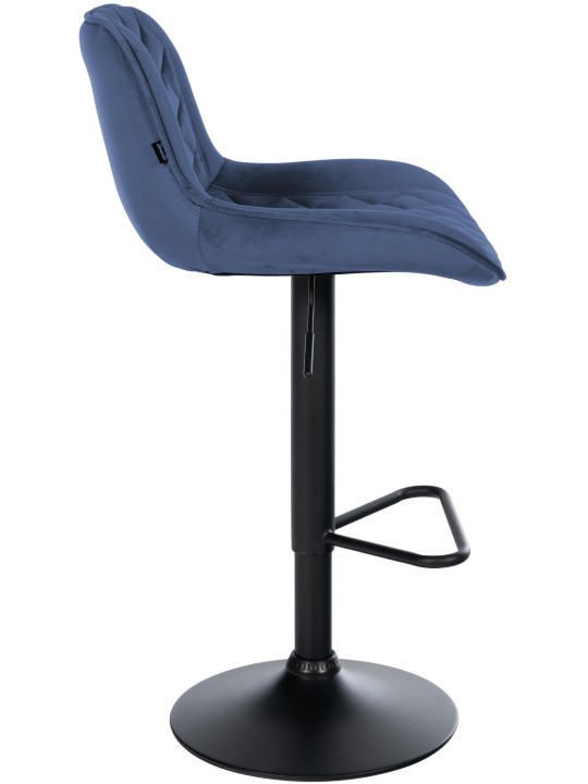 Taburete de bar Kasson terciopelo, azul
