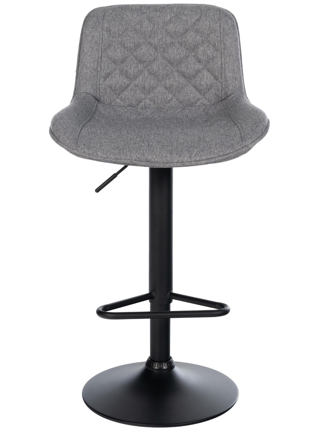 Taburete de bar Kasson tela, gris oscuro