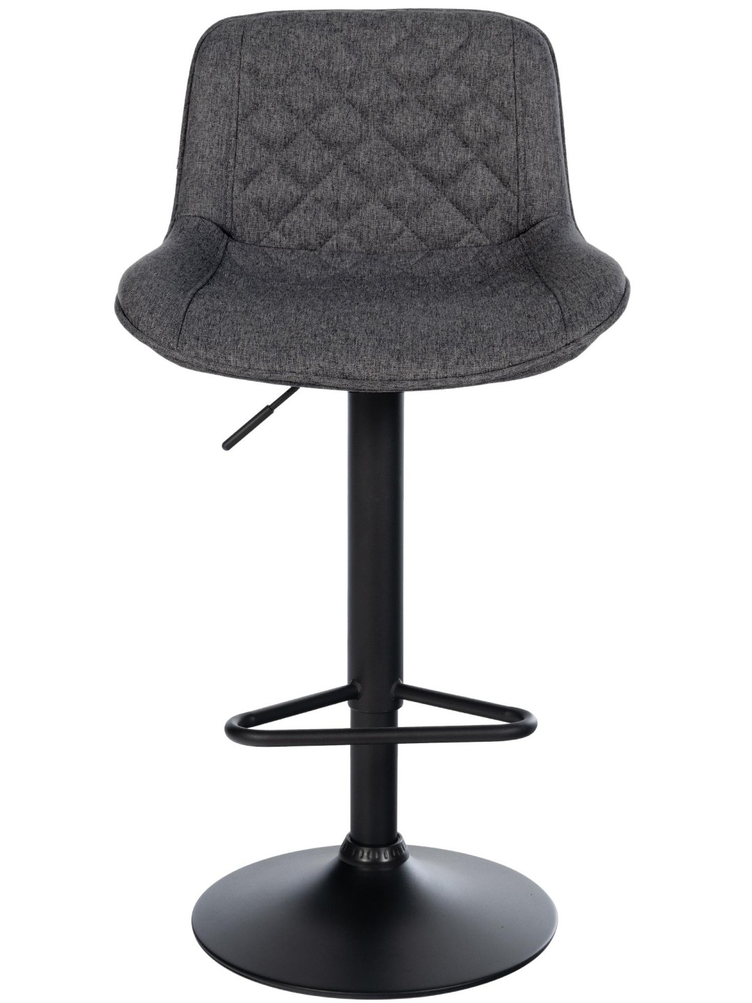 Taburete de bar Kasson tela, negro