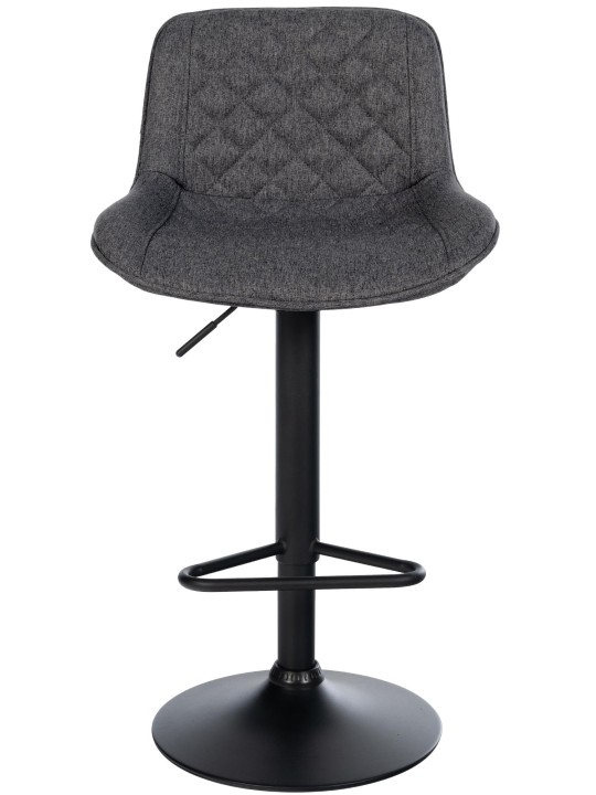 Taburete de bar Kasson tela, negro