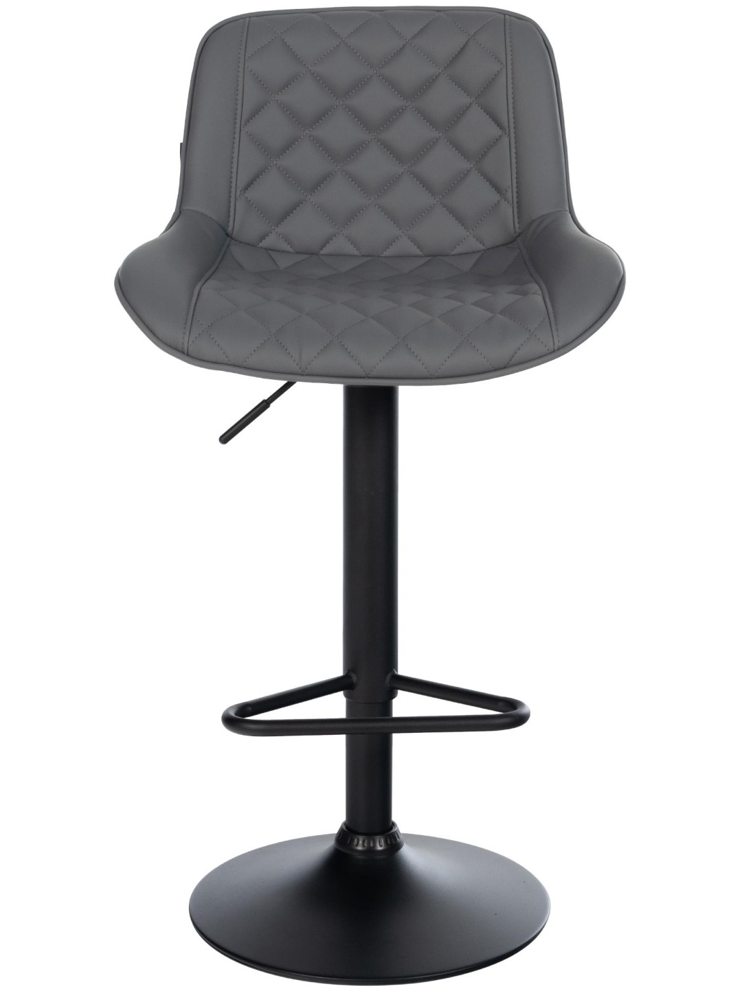 Taburete de bar Kasson piel sintética, gris