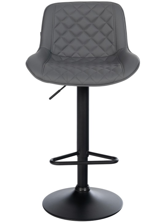 Taburete de bar Kasson piel sintética, gris