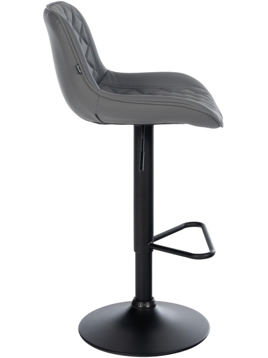 Taburete de bar Kasson piel sintética, gris