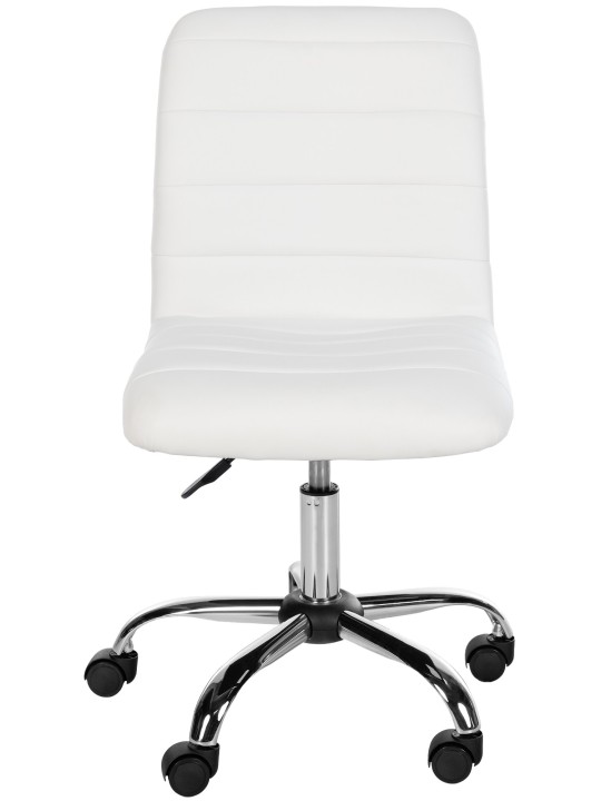 Taburete de trabajo Redding piel sintética, blanco