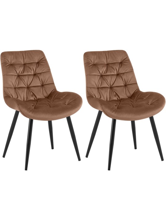 Juego de 2 sillas de comedor Rossford, marrón Juego de 2 sillas de comedor Rossford, marrón