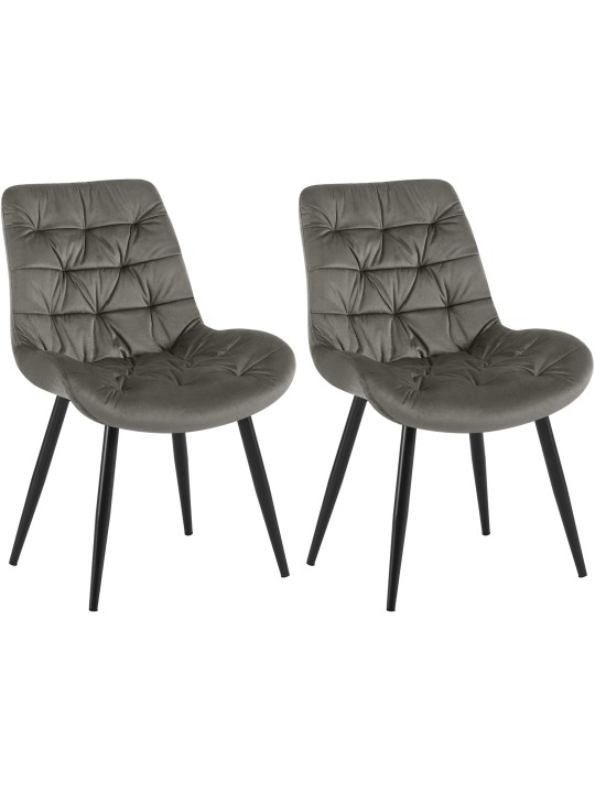 Juego de 2 sillas de comedor Rossford, antracita Juego de 2 sillas de comedor Rossford, antracita