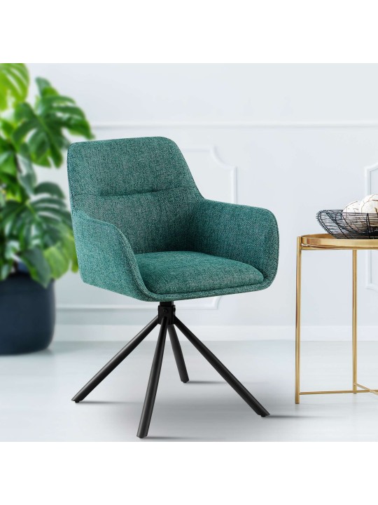 Conjunto de 2 sillas tela Tipton, verde oscuro