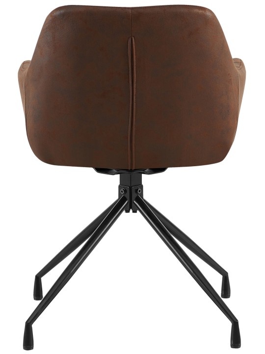 Juego de 2 sillas de comedor Welby Vintage, marrón oscuro