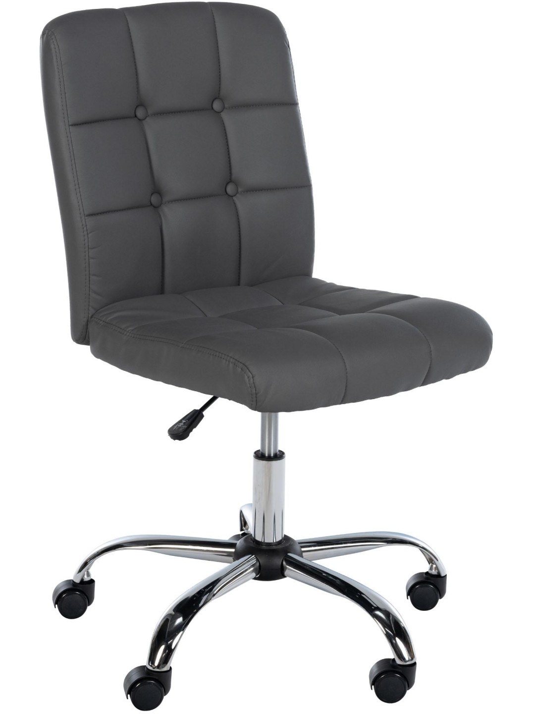 Taburete de trabajo Trenton piel sintética, gris