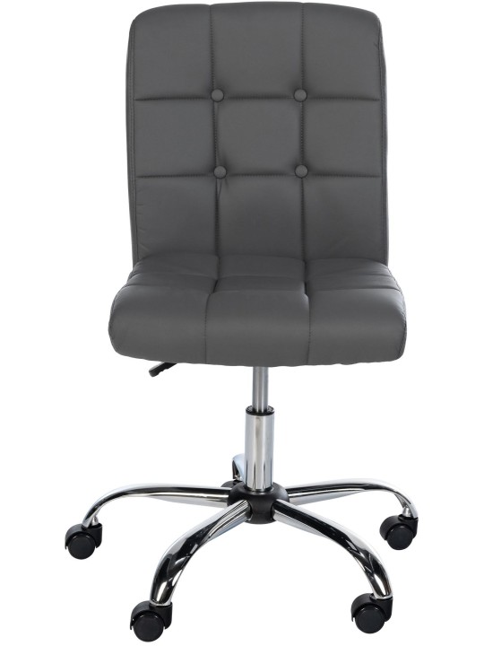 Taburete de trabajo Trenton piel sintética, gris