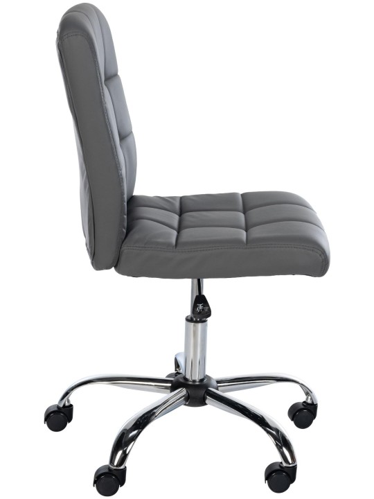 Taburete de trabajo Trenton piel sintética, gris