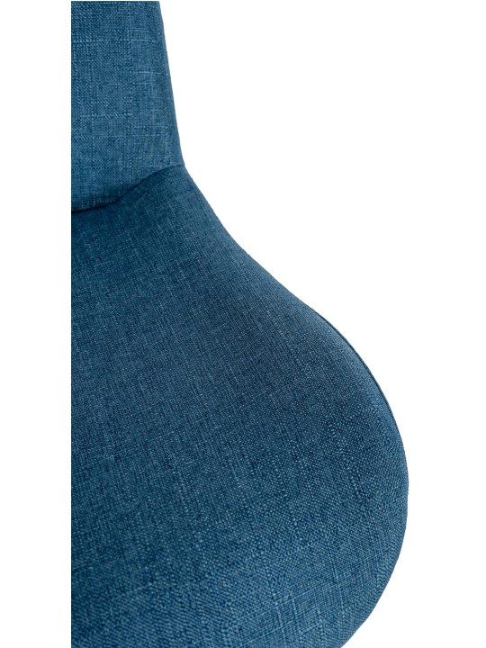 Juego de 2 taburetes de bar tela Solon, azul Juego de 2 taburetes de bar tela Solon, azul