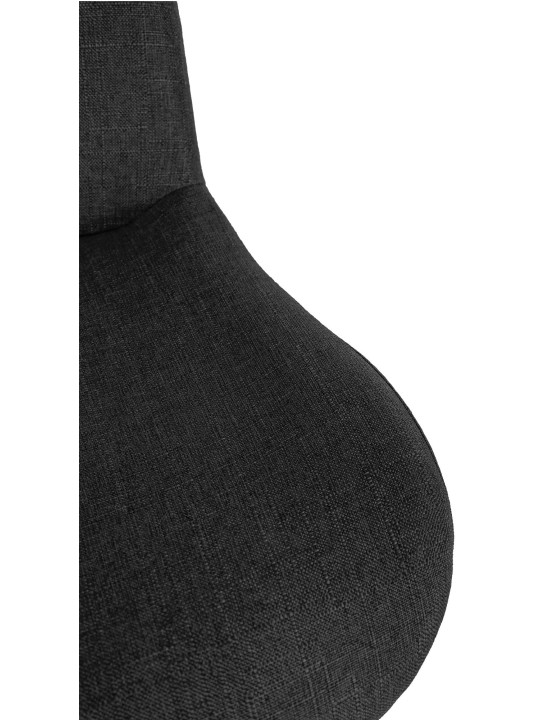 Juego de 2 taburetes de bar tela Solon, negro