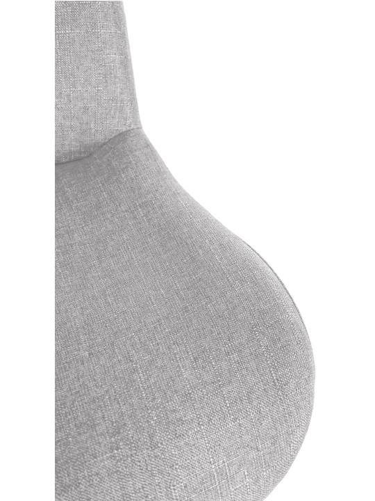 Juego de 2 taburetes de bar Solon tela cromo, gris claro Juego de 2 taburetes de bar Solon tela cromo, gris claro