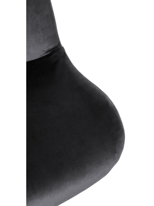 Juego de 2 taburetes de bar Solon terciopelo cromado, negro Juego de 2 taburetes de bar Solon terciopelo cromado, negro