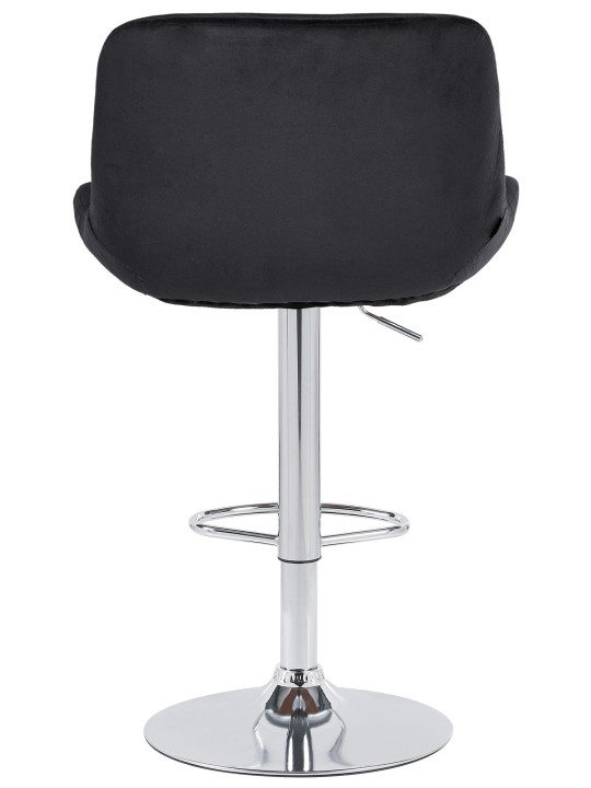 Juego de 2 taburetes de bar Solon terciopelo cromado, negro Juego de 2 taburetes de bar Solon terciopelo cromado, negro