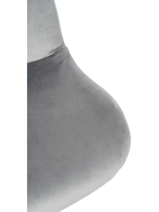 Juego de 2 taburetes de bar Solon terciopelo cromado, gris Juego de 2 taburetes de bar Solon terciopelo cromado, gris