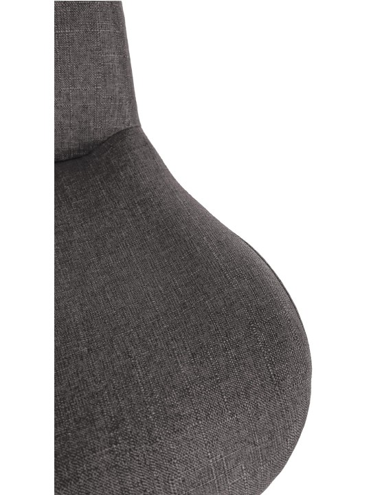 Juego de 2 taburetes de bar tela Solon, gris oscuro