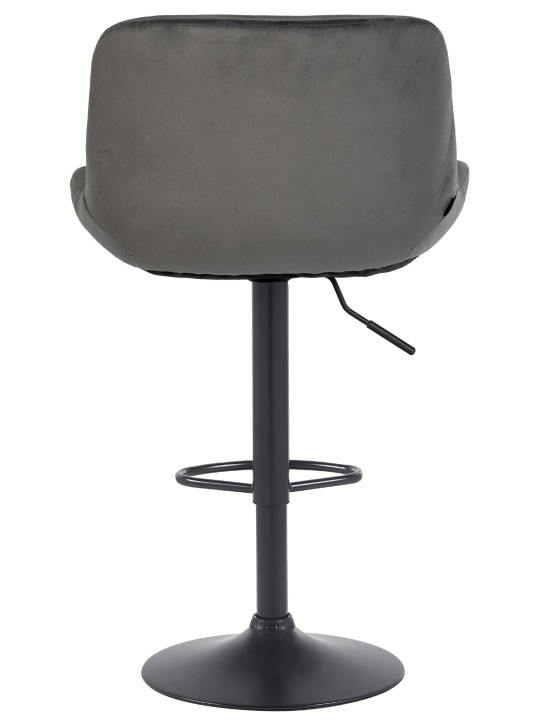 Juego de 2 taburetes de bar Solon terciopelo, gris oscuro Juego de 2 taburetes de bar Solon terciopelo, gris oscuro