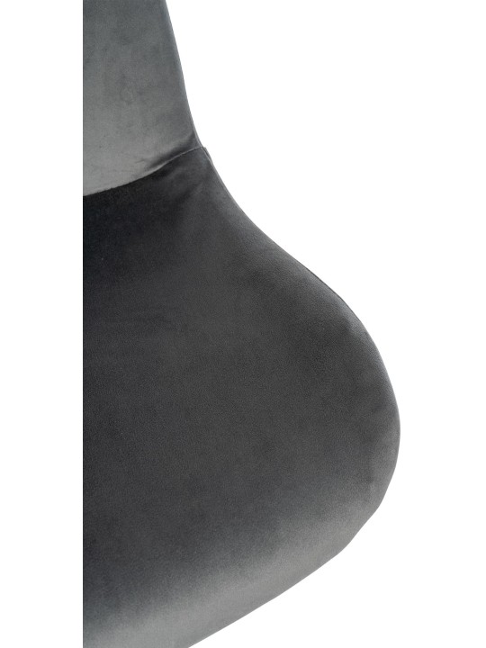 Juego de 2 taburetes de bar Solon terciopelo, gris oscuro Juego de 2 taburetes de bar Solon terciopelo, gris oscuro