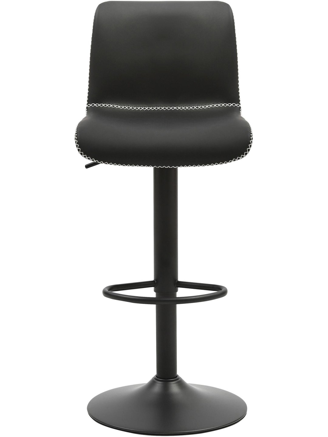 Taburete de bar Henchy de piel sintética, negro