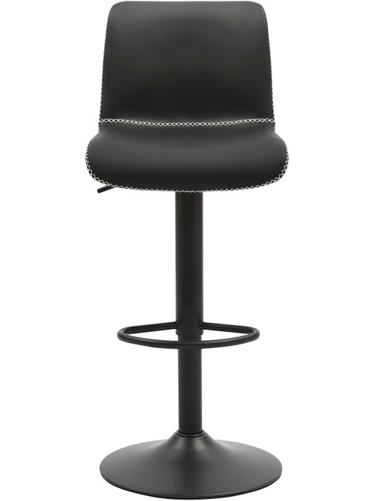 Taburete de bar Henchy de piel sintética, negro