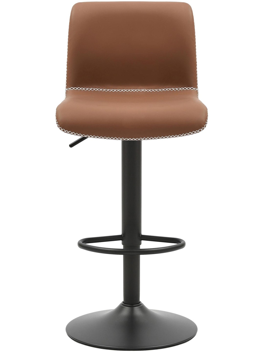 Taburete de bar Henchy de piel sintética, marrón