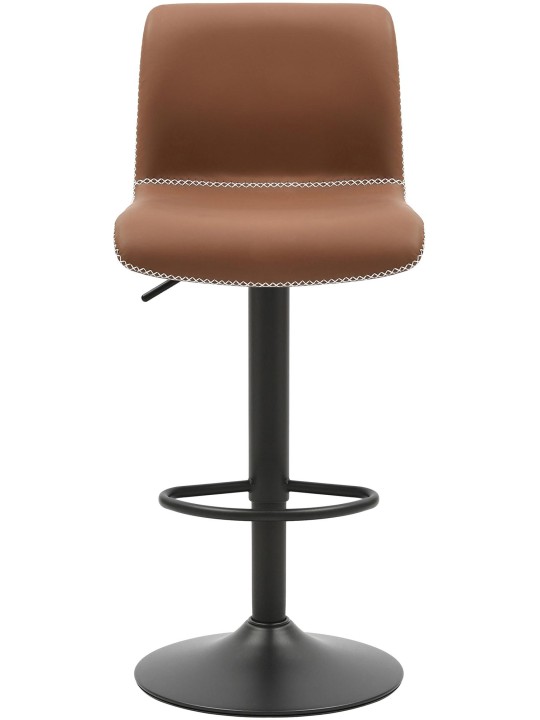 Taburete de bar Henchy de piel sintética, marrón