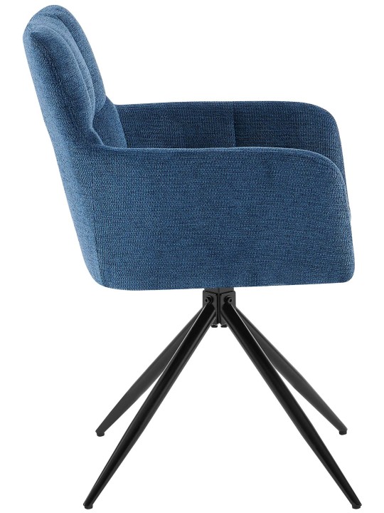 Silla de comedor Jonah tela, azul oscuro Silla de comedor Jonah tela, azul oscuro