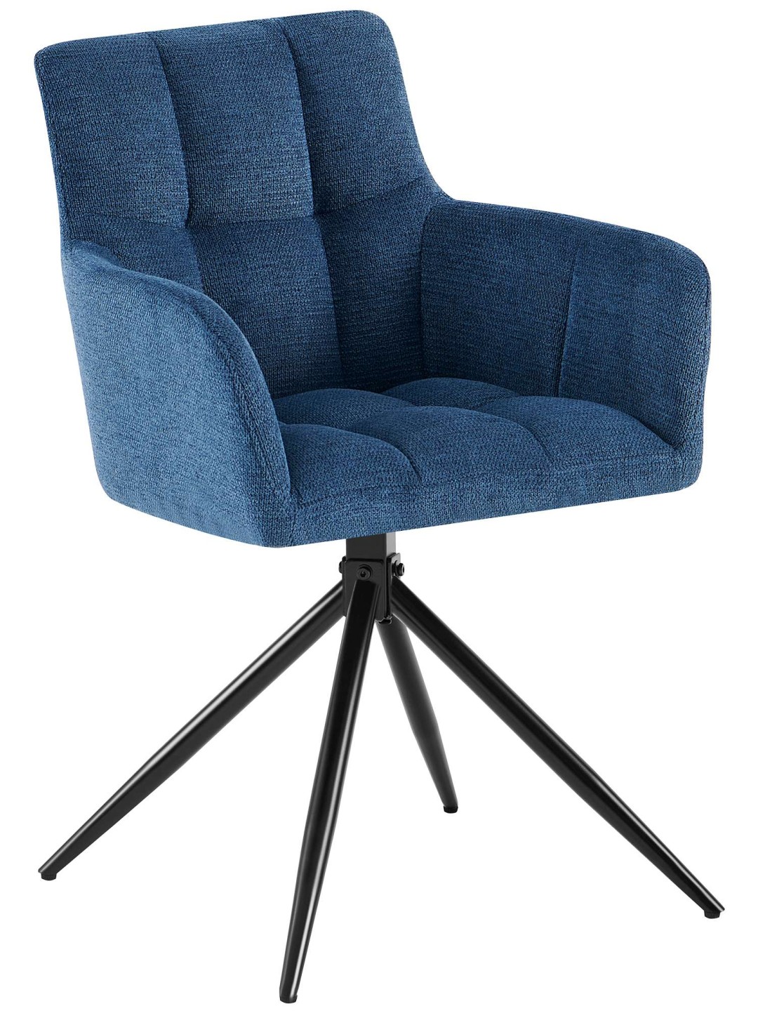 Silla de comedor Jonah tela, azul oscuro