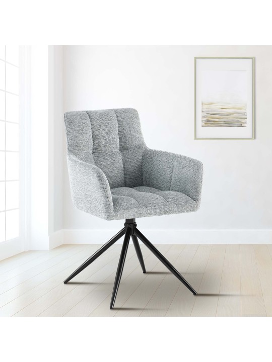 Silla de comedor Jonah tela, gris claro